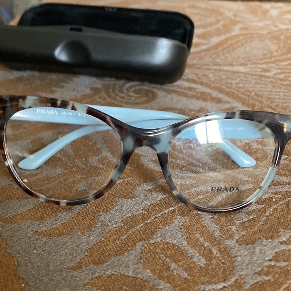 Brand new PRADA clear blue/brown tortoise shell front and blue arms. - Picture 2 of 5
